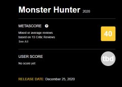 《怪物猎人》真人电影IGN 3分：年度最烂电影之一