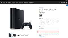 商店页面显示PS4pro暂无将来补货计划 或将停产？